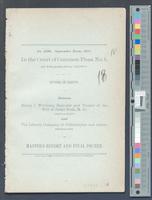 B14F05 - Master's report and final decree; Henry J. Williams v. Library Company et al, 1878-05-04