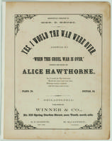 Yes! I would the war were over: answer to When this cruel war is over; words & music by Alice Hawthorne.