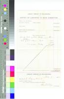 B22F25 - Librarian's report on book order #2 for Ridgway Branch, July 7, 1881, with receipts from vendors, 1881-06-1881-07