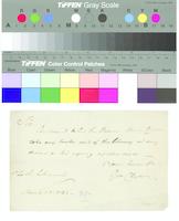 B25F05 - Correspondence from George Clymer about library privileges for Harry Clymer, 1782-03-30