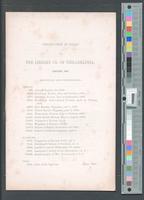 B25F40 - Importation of books list, with list of books procured in America by purchase or donation since September 1852, 1853-01