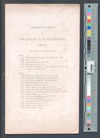 B25F41 - Importation of books list, with list of books procured in America by purchase or donation since January 1853, 1853-04