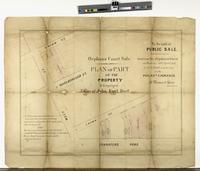 Orphans court sale. Plan of part of the property belonging to estate of John Earl, decd [cartographic material].