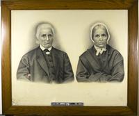 [Half-length, forward facing portraits of an unidentified older man and woman portrayed side by side] [graphic] / [S.] Greiner, 1897.