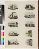 Ten fine steel plate views of places of interest, new map and guide to Philadelphia. [graphic].