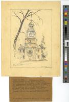 Independence Hall [graphic] / An original drawing by Donald C. Taber, 1934.