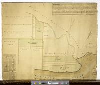 Draught of four lots or parcel of lands belonging to the estate of the late William Bingham, Esquire, deceased, situate in the island and township of Tinicum, in the county of Delaware and the state of Pennsylvania, marked and containing as follows, vizd.