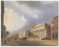 [South side, 400 block Chestnut Street, Philadelphia, including United States Bank of Pennsylvania and Philadelphia Bank] [graphic] / From a contemporary picture.