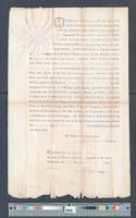 B30F26 - Share certificate for Stephen Collins, merchant, formerly a member of the Association Library, 1769-02-17