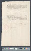 B30F21 - James Wharton share certificate, 1769-02-06