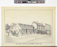 South west corner 12th and Market Streets, 1841 [graphic] / H. B. McIntire.