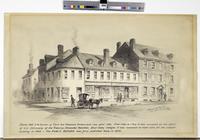 Clarke Hall, s.w. corner of Third and Chestnut Streets, built soon after 1700. [graphic] : From 1700 to 1795 it was occupied as the office of U.S. Secretary of the Treasury, Alexander Hamilton. After many changes it was removed to make room for the Ledger