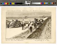 Transportation routes in North Africa. [graphic] : A macadam road from Morocco to Casablanca was built by the French. / Henry F. Graeff, Jan. 18, 1944.