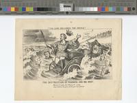 The destruction of Pharaoh and his host. Moses is safe; let Pharaoh sink and where he goes he'll get his drink. [graphic] : 