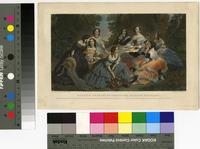 Eugenie Empress of France and ladies of her court. [graphic] / on steel by John Sartain Phila., after Winterhalter. 