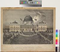 Elevation of the eastern front of the Capitol of the United States  [graphic] /   drawn by Wm. A. Pratt, Rural Architt. & Surveyor; lithographed by Chas. Fenderich, Washn. City.