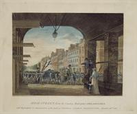 High Street, from the country market-place Philadelphia [graphic] : with the procession in commemoration of the death of General George Washington, December 26th, 1799 / Designed & Published by W. Birch Enamel Painter 1800.
