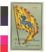China. J.M. Jellison, registered druggist, B. & M. Drug Co., Haymarket Street, Boston. [graphic] : Keep this card.