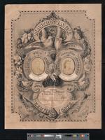 Marriage certificate. We are one forever. This certifies that [Green Allen] and [Mary E. Foster] were united in holy matrimony by me according to the ordinance of God, laws of the state of [Mich] at [Decatur] on the [30] day of October. In the year of our