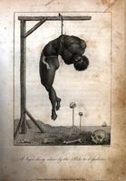A Negro hung alive by the ribs to a gallows [graphic] / Blake sculpt.