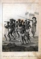 Group of Negroes as imported to be sold for slaves [graphic] / Blake sculpt.