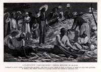 A plantation "corn-shucking" -- social meeting of slaves [graphic] / H. Helmick.