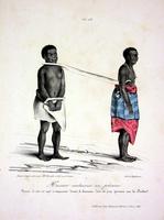 Huissier conduisant un prévenu. [graphic] / Dessine d'après nature par Mr. Douville et lithé par Daussi ; Lith. de Engelmann.