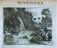 [How the gold is taken up in the river; Negroland] [graphic].
