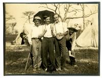 [Four boys and a man with a dog, Boys Parlors Camp, Wildwood, NJ] [graphic].