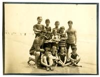 [Group in bathing attire, Boys Parlors Camp, Wildwood, NJ] [graphic].