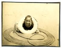 [Boy with an inner tube, Boys Parlors Camp, Wildwood, NJ] [graphic].
