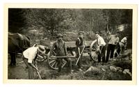 [Men working on the roadside, Pocono Lake, PA] [graphic].