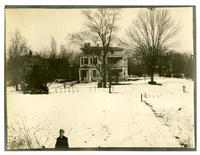 [Marriott Canby Morris Jr. in front of large house in the snow] [graphic].