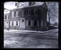 Rear view of house cor[ner] of Main St. & School Lane, Site of pres[ent] Saving F[un]d Soc[iety] of G[erman]t[ow]n [graphic].