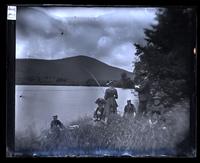 Cooper's Lake with Mt. Tobias, Party in foreground, [Catskills] [graphic].