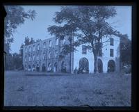 Old Iron Foundry, Allaire, [NJ], Miss Cohen & Bess at corner [graphic].