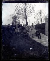 [Group portrait on row of steps] [graphic]