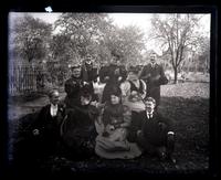 [Group portrait of unidentified individuals at a picnic] [graphic].