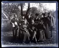 [Group portrait of unidentified individuals at a picnic] [graphic].