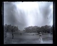 Geo. Morris, Bessie & Sam playing tennis at SG [Sea Girt, NJ] [graphic].