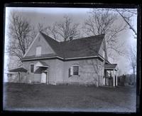 Old Merion Meeting House. View of front and side [graphic].