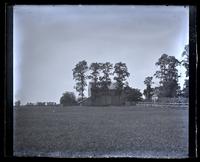 Barn with locust trees before it [graphic].