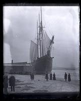 Schooner bow on. From under pier. [Atlantic City, NJ] [graphic].