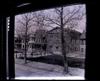 Monument in Market Square, & Old church across from 5442 [Germantown Avenue], taken from 2nd floor window [graphic].