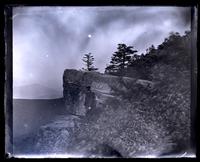 Rock with Marriott [most likely Marriott C. Morris]. Overlook Mountain, Catskills [graphic].