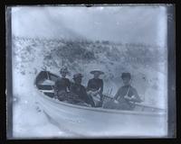 Group in Jerry's boat, Sallie Letchworth, Sam, Bessie & Maud Noble, [Sea Girt, NJ] [graphic].