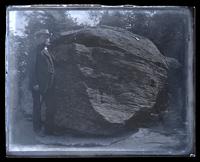 Turtle rock. Father at side, [Catskills, NY] [graphic].