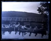 Boats and party in the Styx, Lake Hoptacong [graphic].