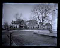 Market Square & houses on E. side of it, from bank pavement, School L[ane]. [Germantown] [graphic].