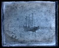 Sch[oone]r Chas. C Dame, ashore North of Mantoloking [NJ]. From bluff on S., stern view [graphic].